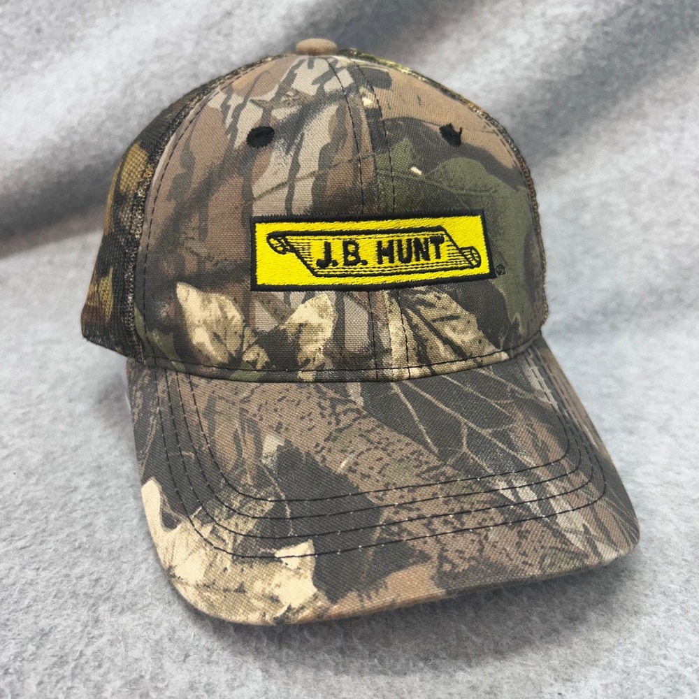 J.B. Hunt Logo Mens Camo OC Trucker Hat Mesh Back Adjustable OSFM